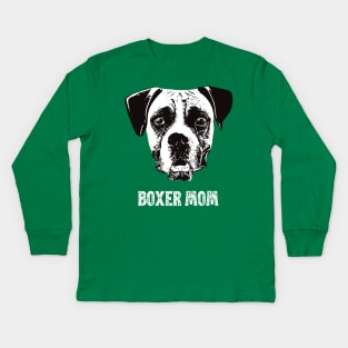 Boxer Mom Boxer Design Kids Long Sleeve T-Shirt